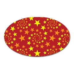 Star Stars Pattern Design Oval Magnet by Nexatart