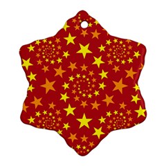 Star Stars Pattern Design Snowflake Ornament (two Sides) by Nexatart