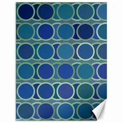 Circles Abstract Blue Pattern Canvas 18  X 24   by Nexatart