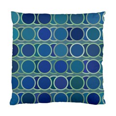 Circles Abstract Blue Pattern Standard Cushion Case (one Side) by Nexatart