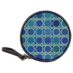 Circles Abstract Blue Pattern Classic 20-CD Wallets Front