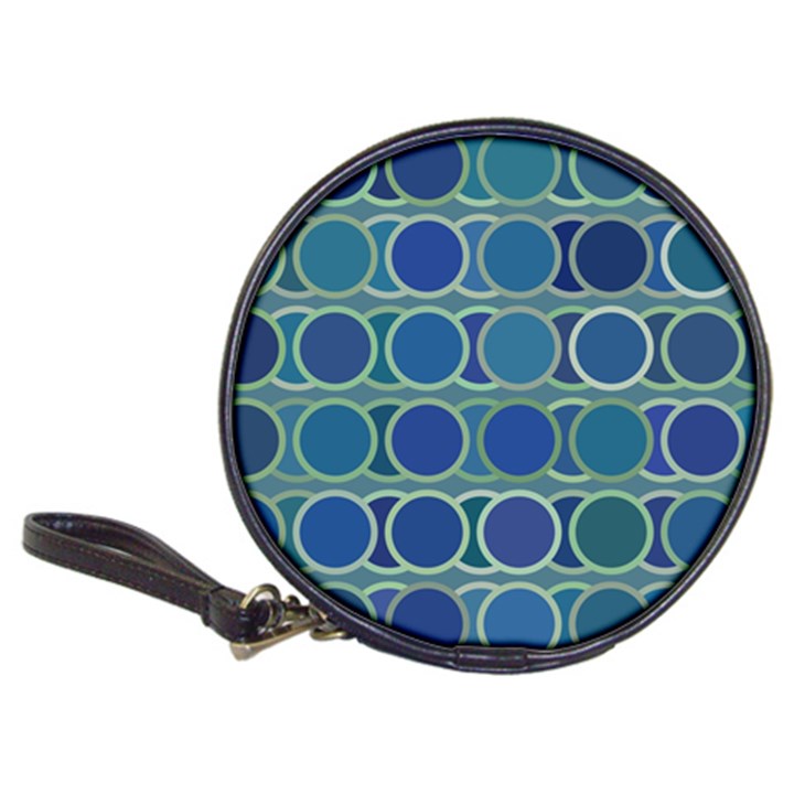 Circles Abstract Blue Pattern Classic 20-CD Wallets