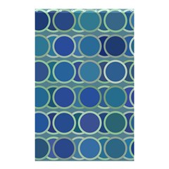 Circles Abstract Blue Pattern Shower Curtain 48  X 72  (small)  by Nexatart