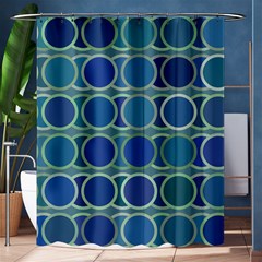 Circles Abstract Blue Pattern Shower Curtain 60  X 72  (medium)  by Nexatart