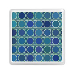 Circles Abstract Blue Pattern Memory Card Reader (square)  by Nexatart