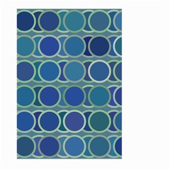 Circles Abstract Blue Pattern Large Garden Flag (two Sides) by Nexatart