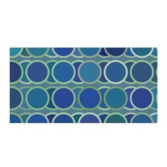 Circles Abstract Blue Pattern Satin Wrap by Nexatart