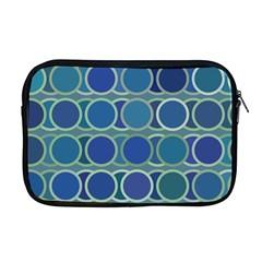 Circles Abstract Blue Pattern Apple Macbook Pro 17  Zipper Case