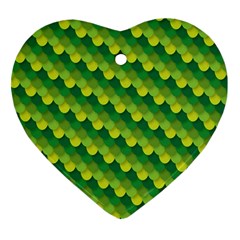 Dragon Scale Scales Pattern Ornament (heart) by Nexatart