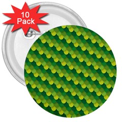 Dragon Scale Scales Pattern 3  Buttons (10 Pack)  by Nexatart