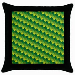 Dragon Scale Scales Pattern Throw Pillow Case (black) by Nexatart