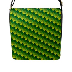 Dragon Scale Scales Pattern Flap Messenger Bag (l)  by Nexatart