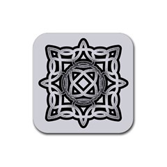 Celtic Draw Drawing Hand Draw Rubber Coaster (square)  by Nexatart