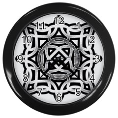 Celtic Draw Drawing Hand Draw Wall Clocks (black) by Nexatart