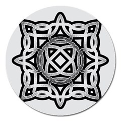 Celtic Draw Drawing Hand Draw Magnet 5  (round) by Nexatart