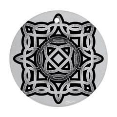 Celtic Draw Drawing Hand Draw Round Ornament (two Sides) by Nexatart