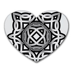 Celtic Draw Drawing Hand Draw Heart Mousepads by Nexatart