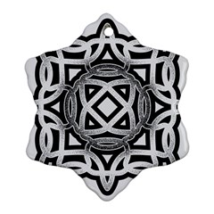 Celtic Draw Drawing Hand Draw Snowflake Ornament (two Sides) by Nexatart