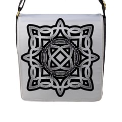 Celtic Draw Drawing Hand Draw Flap Messenger Bag (l)  by Nexatart