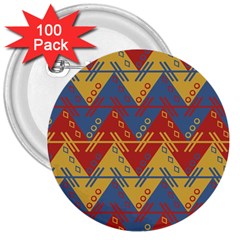 Aztec Traditional Ethnic Pattern 3  Buttons (100 Pack)  by Nexatart