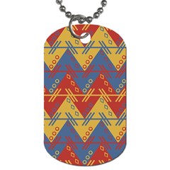 Aztec Traditional Ethnic Pattern Dog Tag (two Sides) by Nexatart