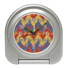 Aztec Traditional Ethnic Pattern Travel Alarm Clocks by Nexatart