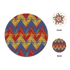 Aztec Traditional Ethnic Pattern Playing Cards (round)  by Nexatart