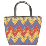 Aztec traditional ethnic pattern Bucket Bags Back