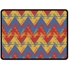 Aztec Traditional Ethnic Pattern Fleece Blanket (large)  by Nexatart