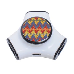 Aztec Traditional Ethnic Pattern 3-port Usb Hub by Nexatart