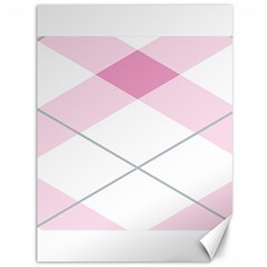 Tablecloth Stripes Diamonds Pink Canvas 36  X 48   by Nexatart