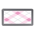 Tablecloth Stripes Diamonds Pink Memory Card Reader (Mini) Front