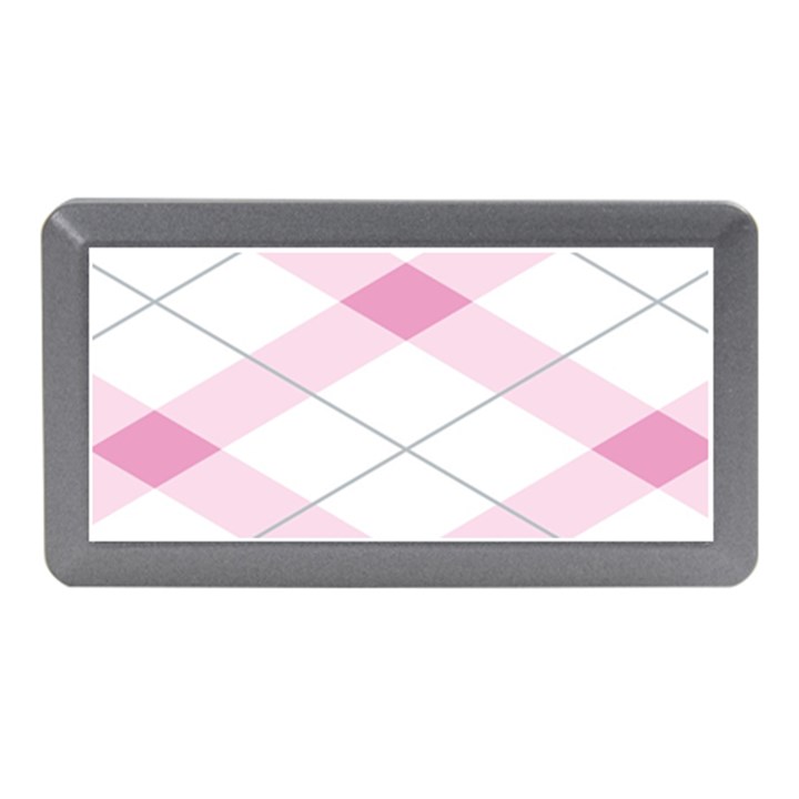 Tablecloth Stripes Diamonds Pink Memory Card Reader (Mini)