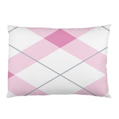 Tablecloth Stripes Diamonds Pink Pillow Case (two Sides) by Nexatart