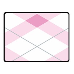 Tablecloth Stripes Diamonds Pink Double Sided Fleece Blanket (small)  by Nexatart