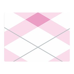 Tablecloth Stripes Diamonds Pink Double Sided Flano Blanket (mini)  by Nexatart