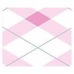 Tablecloth Stripes Diamonds Pink Double Sided Flano Blanket (Small)  50 x40  Blanket Front