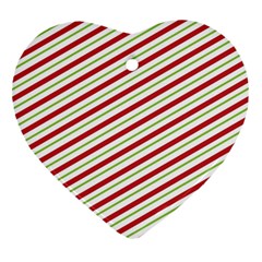 Stripes Striped Design Pattern Heart Ornament (Two Sides)