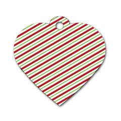 Stripes Striped Design Pattern Dog Tag Heart (Two Sides)