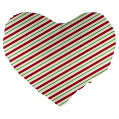 Stripes Striped Design Pattern Large 19  Premium Heart Shape Cushions