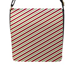 Stripes Striped Design Pattern Flap Messenger Bag (L) 