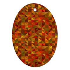 Gold Mosaic Background Pattern Ornament (oval) by Nexatart