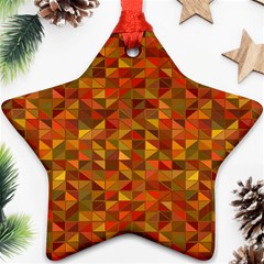 Gold Mosaic Background Pattern Ornament (star) by Nexatart