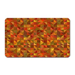 Gold Mosaic Background Pattern Magnet (rectangular) by Nexatart