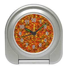 Gold Mosaic Background Pattern Travel Alarm Clocks by Nexatart