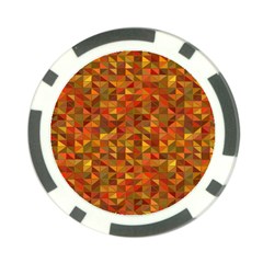 Gold Mosaic Background Pattern Poker Chip Card Guard (10 Pack) by Nexatart