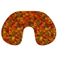 Gold Mosaic Background Pattern Travel Neck Pillows by Nexatart