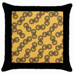 Abstract Shapes Links Design Throw Pillow Case (black) by Nexatart