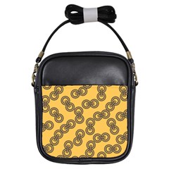 Abstract Shapes Links Design Girls Sling Bags by Nexatart