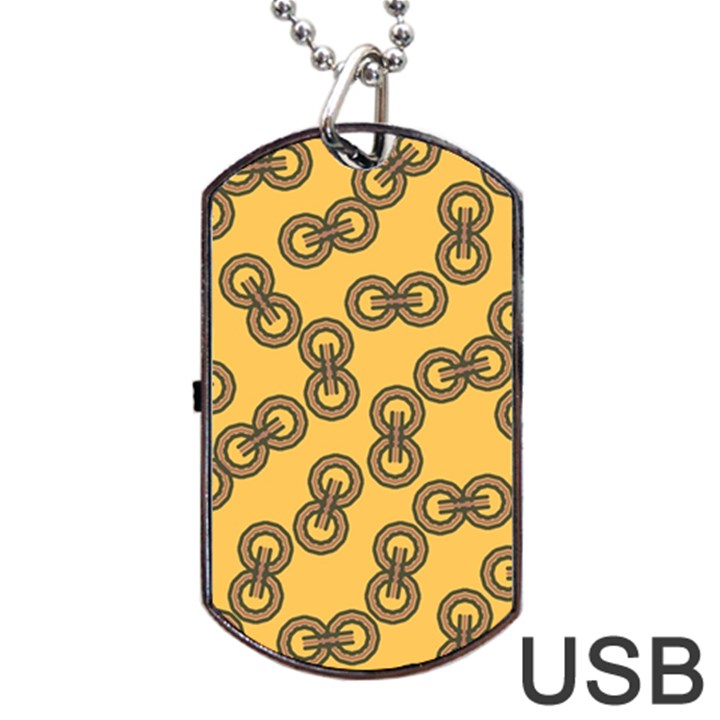 Abstract Shapes Links Design Dog Tag USB Flash (Two Sides)